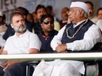 Congress president Mallikarjun Kharge with party leader Rahul Gandhi during the 'Bharat Jodo Nyay Yatra'. (ANI Photo) Congress president Mallikarjun Kharge with party leader Rahul Gandhi during the 'Bharat Jodo Nyay Yatra'. (ANI Photo)