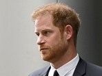 Prince Harry, Duke of Sussex walks outside the Rolls Building of the High Court in London, Britain.