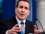 White House national security communications adviser John Kirby speaks at a press briefing at the White House in Washington, Thursday, Feb. 15, 2024. White House national security communications adviser John Kirby speaks at a press briefing at the White House in Washington, Thursday, Feb. 15, 2024.