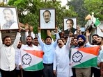 Mumbai: NCP workers celebrate after the NCP MLAs disqualification case verdict, at the party office, in Mumbai, Thursday, Feb. 15, 2024. Mumbai: NCP workers celebrate after the NCP MLAs disqualification case verdict, at the party office, in Mumbai, Thursday, Feb. 15, 2024.