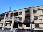 Fresh Manipur violence saw district collector’s residence burnt along with vehicles of the security forces. (Sourced) Fresh Manipur violence saw district collector’s residence burnt along with vehicles of the security forces. (Sourced)