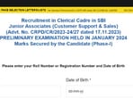 SBI Clerk Prelims Result 2024 declared at sbi.co.in, direct link here