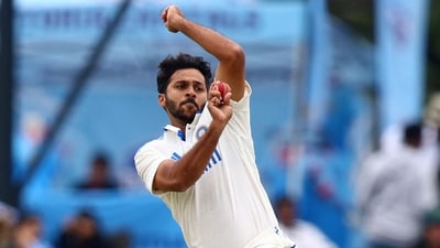 India's Shardul Thakur in action (REUTERS)