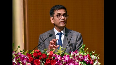 Chief Justice of India (CJI) Justice DY Chandrachud addresses a gathering during the inauguration of Dr Rajendra Prasad National Law University, in Prayagraj on Friday. (Anand Prashad/ANI) Chief Justice of India (CJI) Justice DY Chandrachud addresses a gathering during the inauguration of Dr Rajendra Prasad National Law University, in Prayagraj on Friday. (Anand Prashad/ANI)