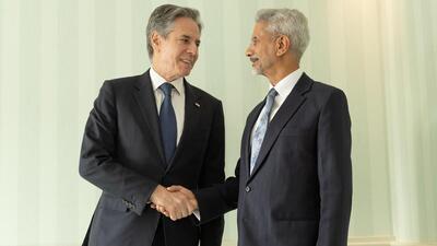 External affairs ministerS Jaishankar and Antony Blinken met on the sidelines of the prestigious Munich Security Conference in its 60th edition. (X/DrSJaishankar) External affairs ministerS Jaishankar and Antony Blinken met on the sidelines of the prestigious Munich Security Conference in its 60th edition. (X/DrSJaishankar)