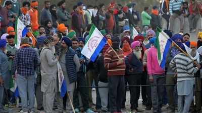 Bharat bandh today: Farmers gather during a protest march to New Delhi to demand minimum crop prices (AFP) Bharat bandh today: Farmers gather during a protest march to New Delhi to demand minimum crop prices (AFP)
