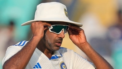 India's Ravichandran Ashwin walks back to the pavilion at the end of the second day (AP)