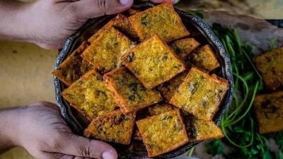 Kobi Che Vadi, Gujarat: Cabbage and lentil cakes seasoned with spices, steamed, and then fried. (Pinterest) Kobi Che Vadi, Gujarat: Cabbage and lentil cakes seasoned with spices, steamed, and then fried. (Pinterest)