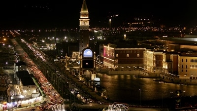 The Venetian Macao Resort Hotel is shown in Macau. Casinos set for bumper month as tourists flock to world’s biggest gambling hub (AP Photo/Kin Cheung, File) The Venetian Macao Resort Hotel is shown in Macau. Casinos set for bumper month as tourists flock to world’s biggest gambling hub (AP Photo/Kin Cheung, File)