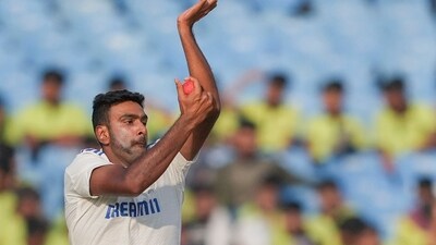 Ravichandran Ashwin bowls on Day 2 of the Rajkot Test (PTI) Ravichandran Ashwin bowls on Day 2 of the Rajkot Test (PTI)