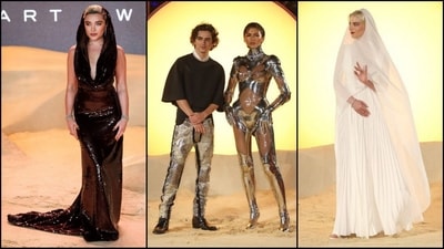 London's 'Dune: Part Two' premiere was a star-studded affair, featuring Zendaya in a vintage Mugler bodysuit and Florence Pugh donning a dazzling Valentino gown. London's 'Dune: Part Two' premiere was a star-studded affair, featuring Zendaya in a vintage Mugler bodysuit and Florence Pugh donning a dazzling Valentino gown.