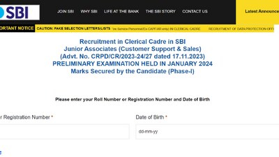 SBI Clerk Prelims Result 2024 declared at sbi.co.in, direct link here SBI Clerk Prelims Result 2024 declared at sbi.co.in, direct link here