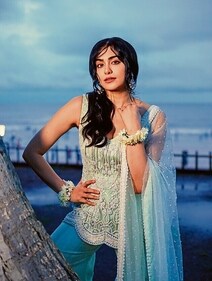 Adah Sharma dons an ivory sharara set from Reynu Taandon (Photo: Smriti Jha) Adah Sharma dons an ivory sharara set from Reynu Taandon (Photo: Smriti Jha)