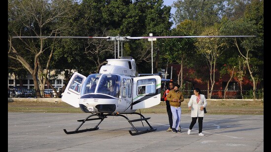 On why the popular ride was not included, Chandigarh municipal commissioner Anindita Mitra said, “The Parade Ground in Sector 17 had already been booked for different events, so we could not find a site for landing the chopper.” (HT File Photo)