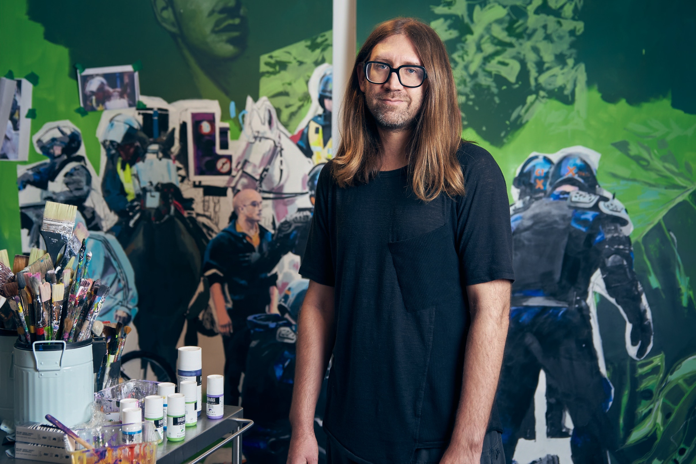“Most artist’s paints use acrylic resins invented in the ’50s. It’s ridiculous. It’s like having a fax machine when everyone’s got the new iPhone,” says Stuart Semple, artist and founder of Culture Hustle. (Ed Hill) “Most artist’s paints use acrylic resins invented in the ’50s. It’s ridiculous. It’s like having a fax machine when everyone’s got the new iPhone,” says Stuart Semple, artist and founder of Culture Hustle. (Ed Hill)