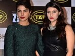 Priyanka Chopra with cousin Mannara Chopra at an event. (File Photo) Priyanka Chopra with cousin Mannara Chopra at an event. (File Photo)