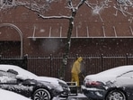 A person shovels the sidewalk as snow falls in the Brooklyn borough of New York City on February 13, 2024. Heavy snowfall is expected over parts of the Northeast US starting late February 12, with some areas getting up to two inches (5cms) of snow an hour, the National Weather Service forecasters said. (Photo by Yuki IWAMURA / AFP) A person shovels the sidewalk as snow falls in the Brooklyn borough of New York City on February 13, 2024. Heavy snowfall is expected over parts of the Northeast US starting late February 12, with some areas getting up to two inches (5cms) of snow an hour, the National Weather Service forecasters said. (Photo by Yuki IWAMURA / AFP)