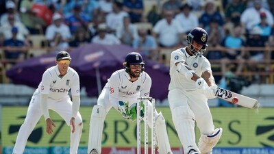 Yashasvi Jaiswal slammed his 3rd century off 122 balls in the third session on Day 3 (BCCI-X) Yashasvi Jaiswal slammed his 3rd century off 122 balls in the third session on Day 3 (BCCI-X)