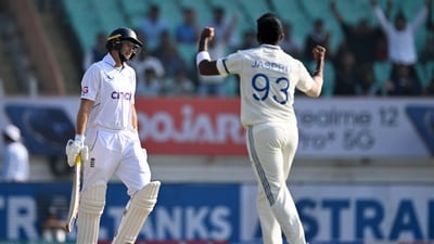 India's Jasprit Bumrah (R) celebrates after the dismissal of England's Joe Root (L) (AFP) India's Jasprit Bumrah (R) celebrates after the dismissal of England's Joe Root (L) (AFP)