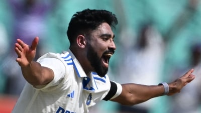 India's Mohammed Siraj celebrates after the dismissal England's Rehan Ahmed (AFP) India's Mohammed Siraj celebrates after the dismissal England's Rehan Ahmed (AFP)