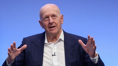 Goldman Sachs chairman and CEO David Solomon speaks at Goldman Sachs Headquarters in New York City, US. (Reuters)
