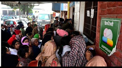 Doctors at Ludhiana Civil Hospital also pointed out that several life-saving drugs are not present in the essential drug list of the state government. (HT Photo)