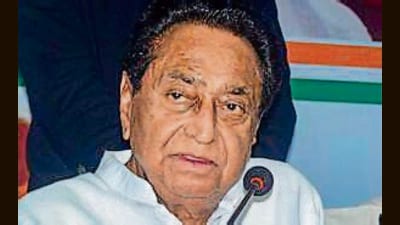Former Madhya Pradesh chief minister and Congress leader Kamal Nath arrived in Delhi on Saturday (PTI)