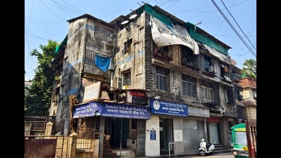 Marian Terrace building was ‘assumed’ illegal, as BMC did not have any of its record at Chaple Road in Bandra west. (Raju Shinde/HT Photo)