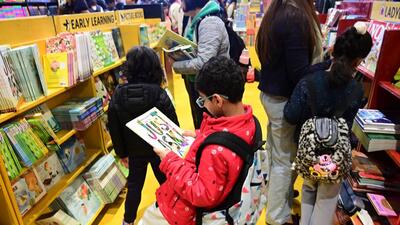 On Sunday, officials said, the children’s pavilion will be a busy corner with storytelling sessions and communication workshops. (Vipin Kumar/HT Photo) On Sunday, officials said, the children’s pavilion will be a busy corner with storytelling sessions and communication workshops. (Vipin Kumar/HT Photo)