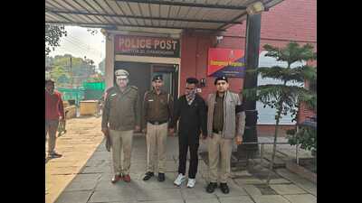 The accused in the custody of Chandigarh Police. (HT) The accused in the custody of Chandigarh Police. (HT)
