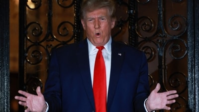 Donald Trump's supporters have set up a fundraiser of $355m following Judge Engoron's verdict (Getty Images via AFP) Donald Trump's supporters have set up a fundraiser of $355m following Judge Engoron's verdict (Getty Images via AFP)