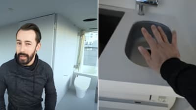 The image shows the amenities provided inside the ‘tiniest’ Tokyo apartment. (YouTube/@TokyoLens) The image shows the amenities provided inside the ‘tiniest’ Tokyo apartment. (YouTube/@TokyoLens)