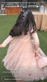Misha Kapoor as flower girl at a wedding. Misha Kapoor as flower girl at a wedding.