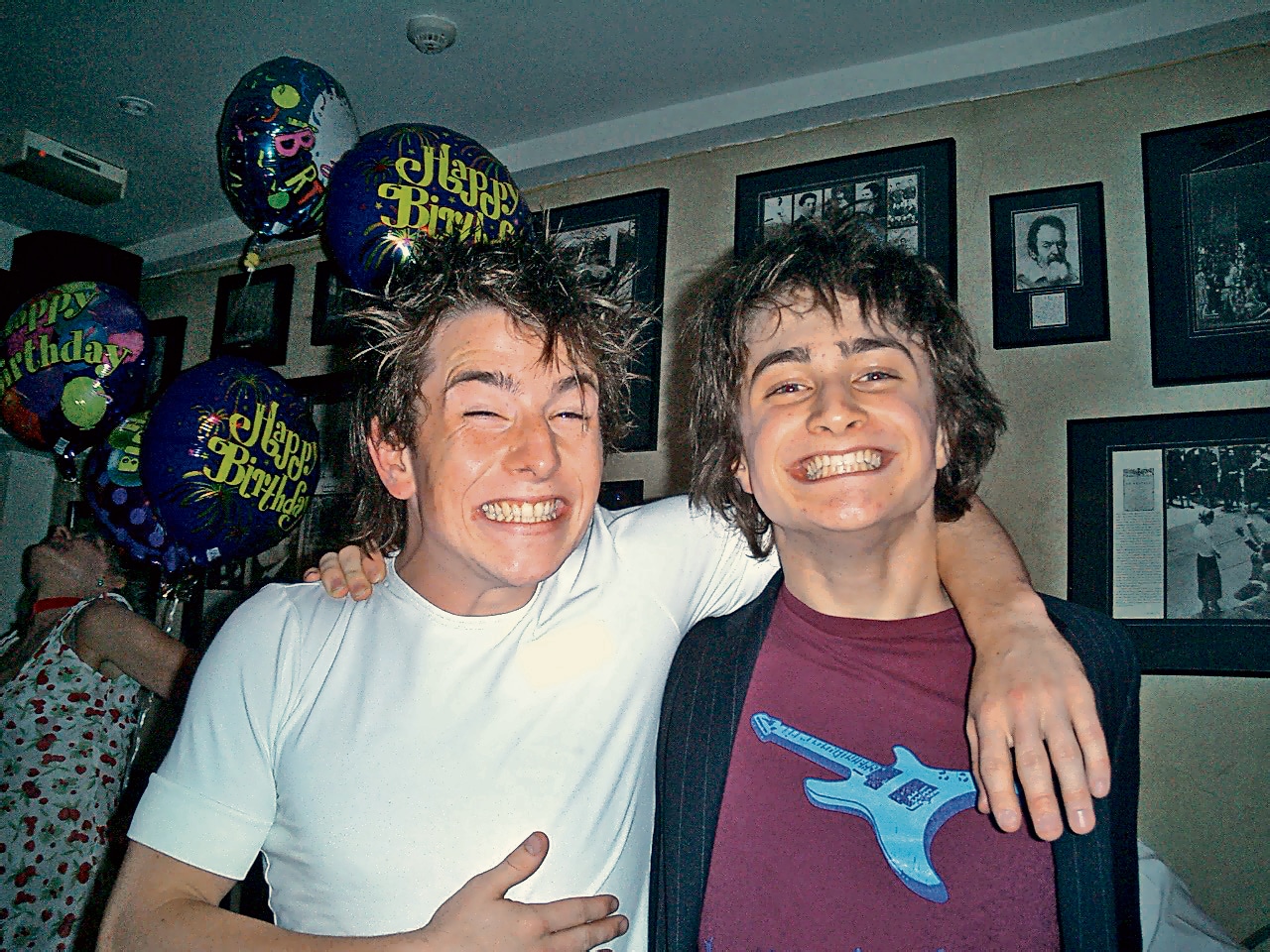 With Daniel Radcliffe, who went from being a mentee to a best friend, he says. (Photo courtesy David Holmes)