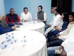 Jharkhand Congress MLAs Amba Prasad, Dipika Pandey Singh and others during a meeting before leaving for New Delhi. Jharkhand Congress MLAs Amba Prasad, Dipika Pandey Singh and others during a meeting before leaving for New Delhi.