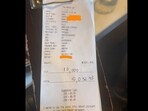 United States: The picture shows the bill and the tip given by the diner at a restaurant in Michigan. United States: The picture shows the bill and the tip given by the diner at a restaurant in Michigan.