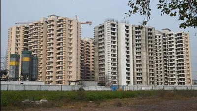 An incomplete project of Mahira Homes Society in Gurugram’s Sector 68. (Parveen Kumar/HT Photo) An incomplete project of Mahira Homes Society in Gurugram’s Sector 68. (Parveen Kumar/HT Photo)