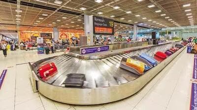 As per the mandates, the first baggage should arrive at the baggage belt within 10 minutes of shutting off the aircraft engine. (File) As per the mandates, the first baggage should arrive at the baggage belt within 10 minutes of shutting off the aircraft engine. (File)