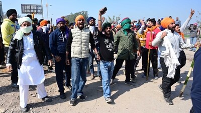 Farmers during a protest at Sambhu border near Ambala. (HT File) Farmers during a protest at Sambhu border near Ambala. (HT File)