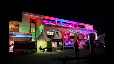 IGP decked up on the eve the Groundbreaking ceremony in Lucknow on Sunday. (Deepak Gupta/HTY)