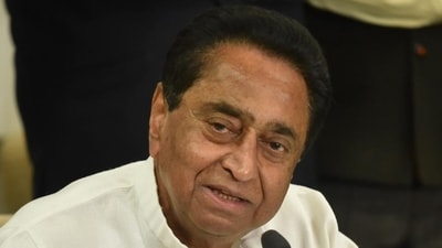 Congress veteran Kamal Nath arrived in Delhi with his son, Nakul Nath, on Saturday. (File) Congress veteran Kamal Nath arrived in Delhi with his son, Nakul Nath, on Saturday. (File)
