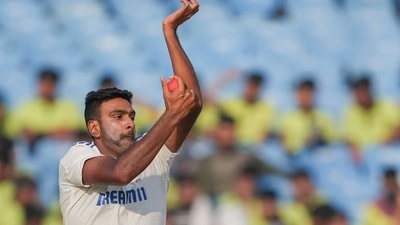 Rajkot: India's Ravichandran Ashwin bowls on day two of the 3rd Cricket Test Match between India and England, at Niranjan Shah Stadium (PTI) Rajkot: India's Ravichandran Ashwin bowls on day two of the 3rd Cricket Test Match between India and England, at Niranjan Shah Stadium (PTI)