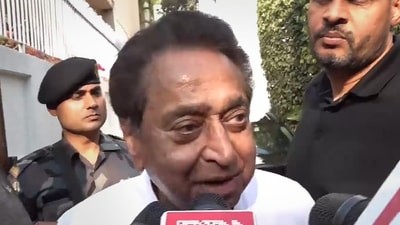 Congress leader and former Madhya Pradesh chief minister Kamal Nath interacts with the media, in New Delhi, Saturday, Feb, 17. (PTI) Congress leader and former Madhya Pradesh chief minister Kamal Nath interacts with the media, in New Delhi, Saturday, Feb, 17. (PTI)