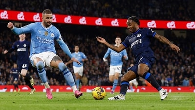 Chelsea's Raheem Sterling in action before scoring their first goal (Action Images via Reuters)