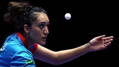 India's Manika Batra in action during her women's singles group stage match (REUTERS)