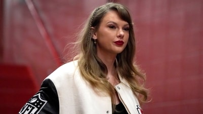FILE - Taylor Swift enters Arrowhead Stadium before the start of an NFL football game between the Kansas City Chiefs and the Cincinnati Bengals, Dec. 31, 2023, in Kansas City, Mo. David Crowe, a Seattle man who police say has been stalking and harassing Swift, was ordered held without bail Thursday, Jan. 25, 2024, after he was arrested three times in recent days in front of the pop star's home in Manhattan's Tribeca neighborhood. (AP) FILE - Taylor Swift enters Arrowhead Stadium before the start of an NFL football game between the Kansas City Chiefs and the Cincinnati Bengals, Dec. 31, 2023, in Kansas City, Mo. David Crowe, a Seattle man who police say has been stalking and harassing Swift, was ordered held without bail Thursday, Jan. 25, 2024, after he was arrested three times in recent days in front of the pop star's home in Manhattan's Tribeca neighborhood. (AP)