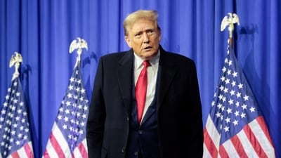 Former U.S. President Donald Trump attends a campaign event in Waterford Township, Michigan, U.S., February 17, 2024 (REUTERS/Rebecca Cook) (REUTERS)