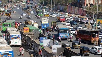 Vehicles heading towards the corporation office from SG Barve Chowk diverted to JM road-Jhansi Rani Chowk. (REPRESENTATIVE PHOTO) Vehicles heading towards the corporation office from SG Barve Chowk diverted to JM road-Jhansi Rani Chowk. (REPRESENTATIVE PHOTO)
