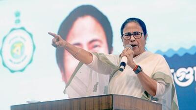 West Bengal chief minister Mamata Banerjee addresses a public meeting in Birbhum on Sunday. (ANI) West Bengal chief minister Mamata Banerjee addresses a public meeting in Birbhum on Sunday. (ANI)
