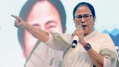 West Bengal chief minister Mamata Banerjee addresses a public meeting, in Birbhum on Sunday (ANI) West Bengal chief minister Mamata Banerjee addresses a public meeting, in Birbhum on Sunday (ANI)